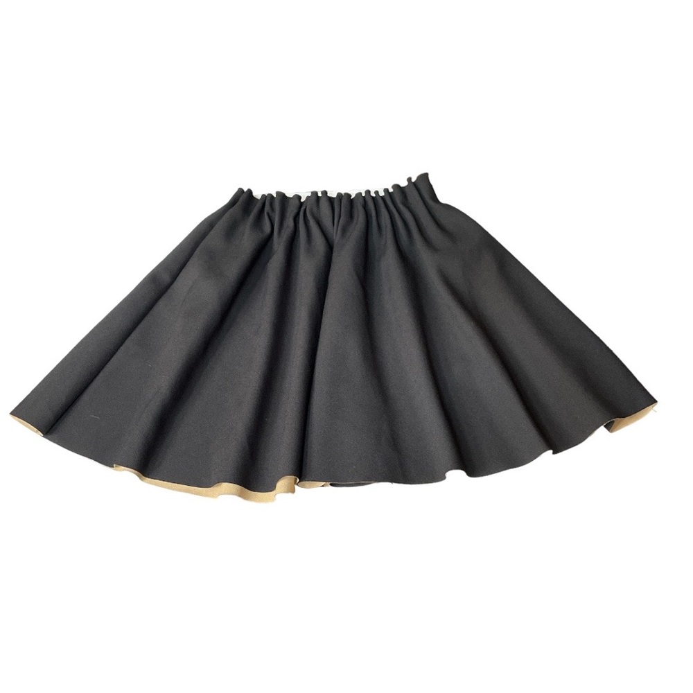 Zara Basic Paper Bag Waist Mini Skirt Black Size Medium